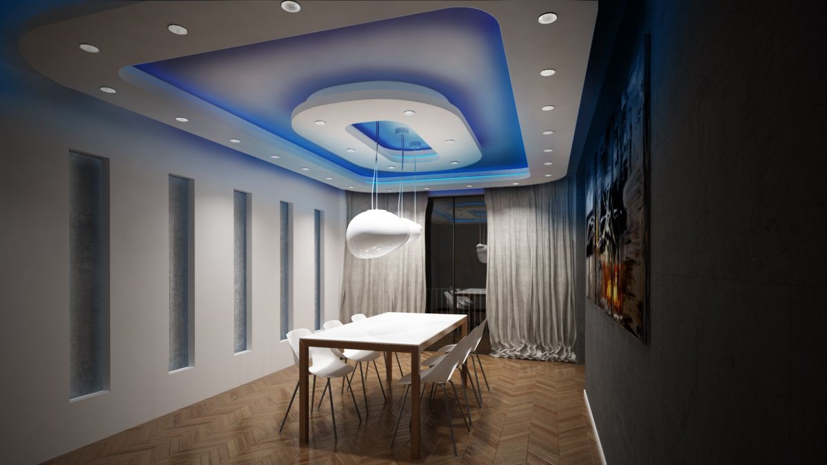 Гипсокартонные потолки для спальни