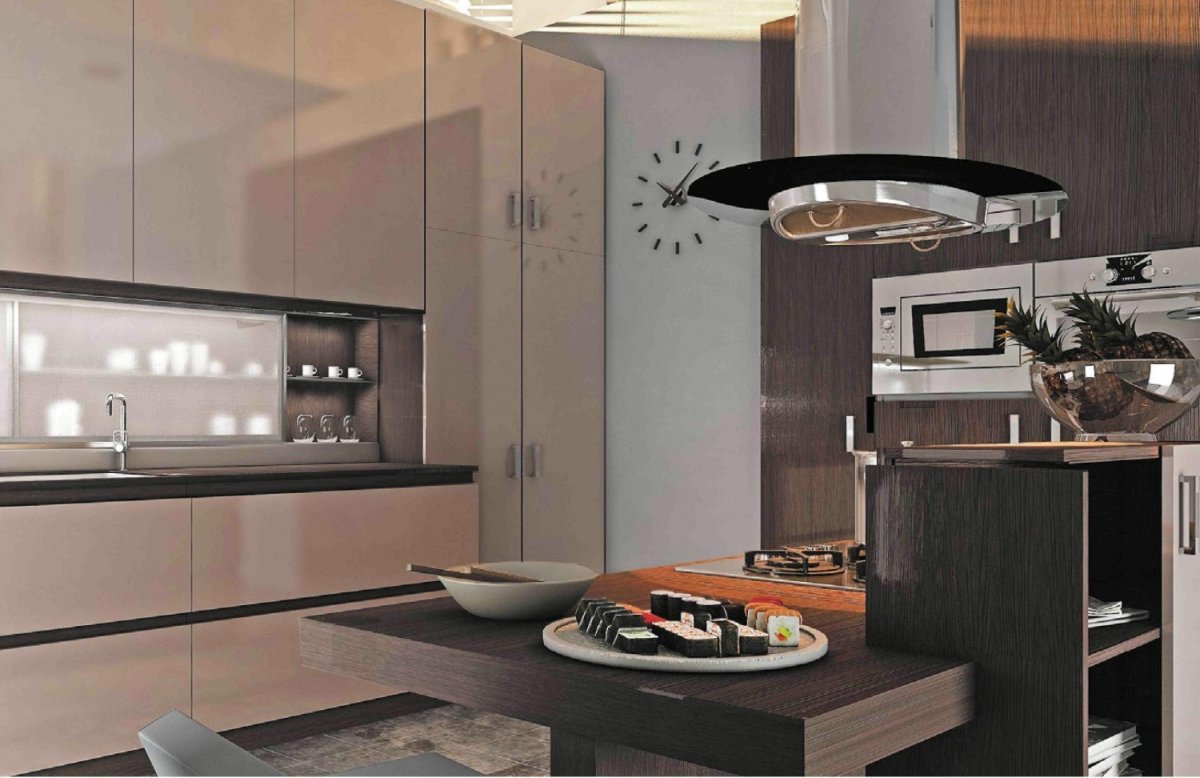 Модульная кухня Адель белый глянец/дуб Тортуга