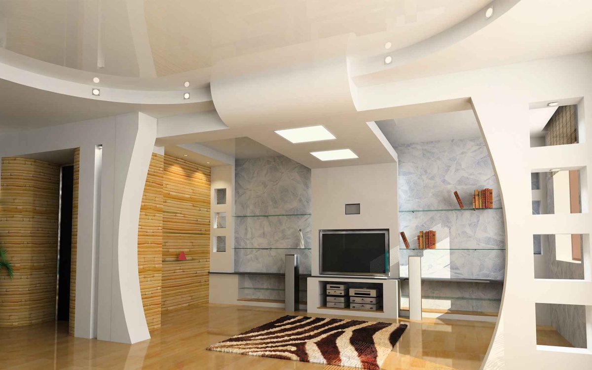 Ниша под телевизор с подсветкой