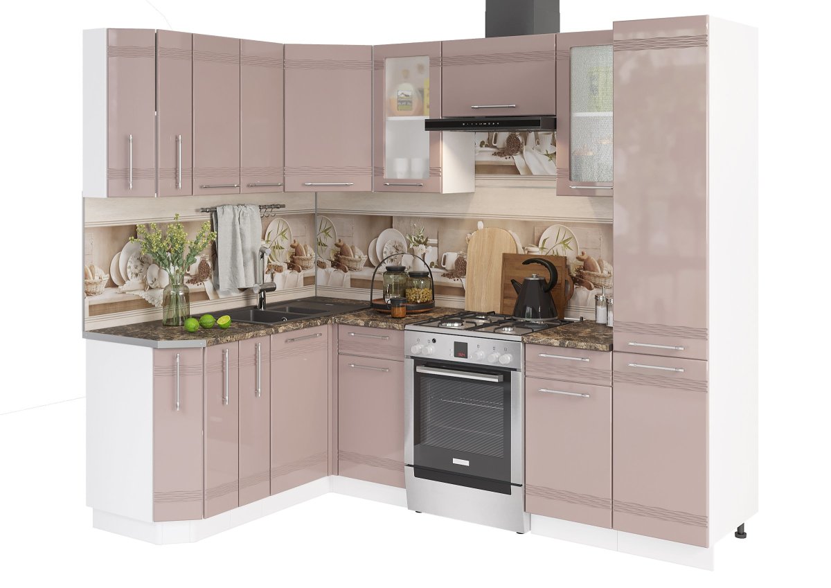 Кухня ваниль мокко глянец