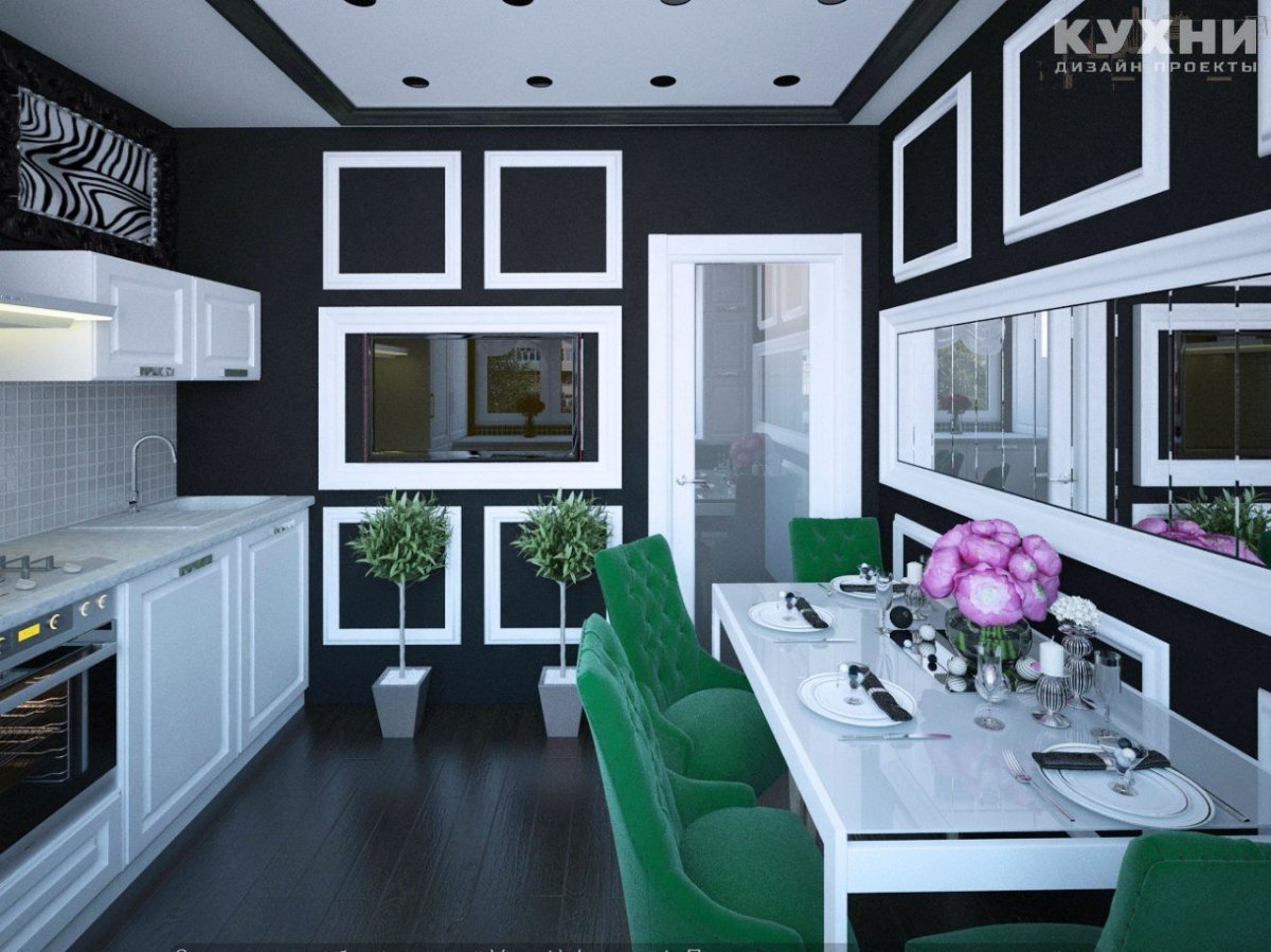 Бирюзовые стулья в интерьере