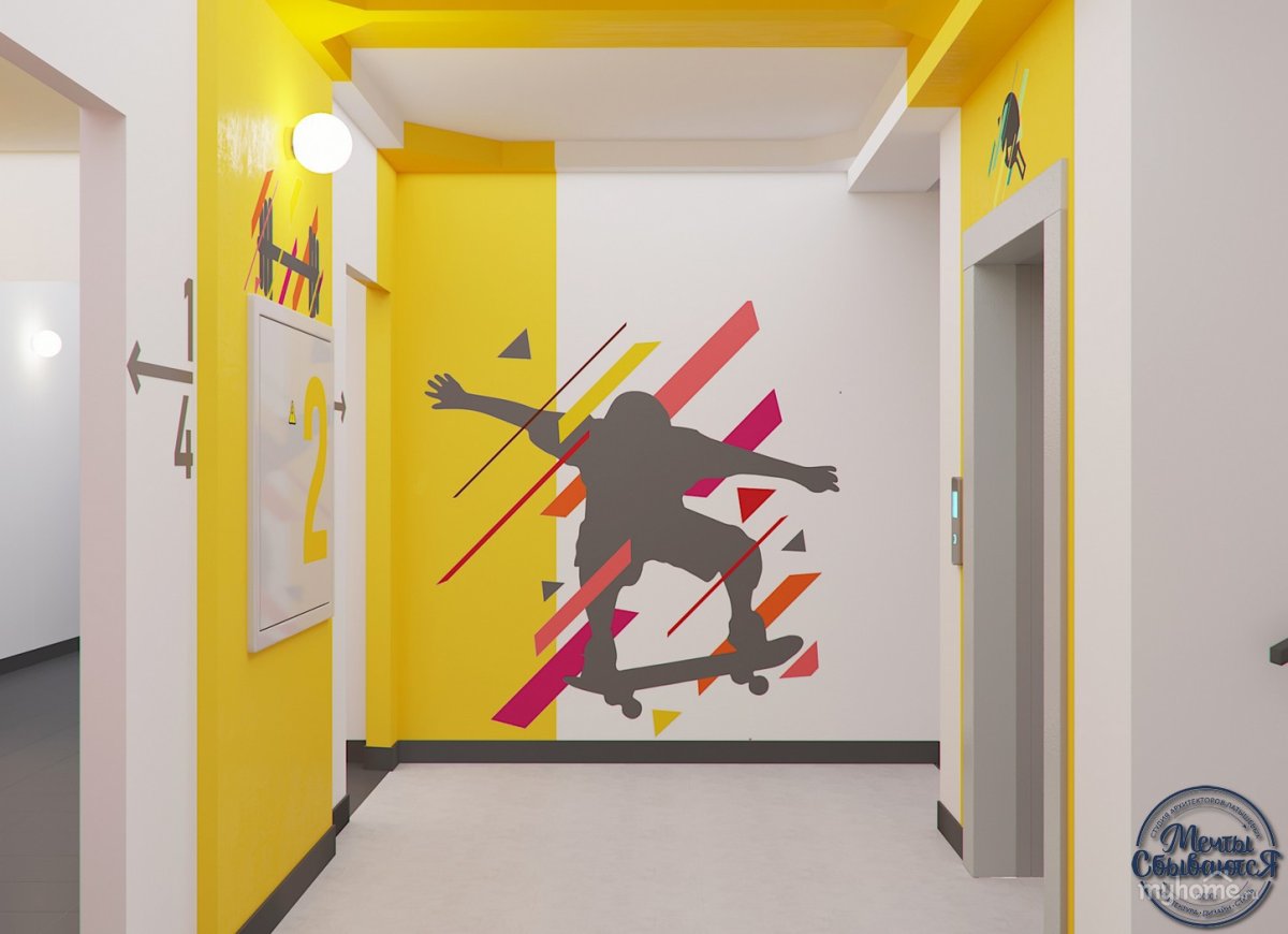 Интерьер подъезда многоквартирного