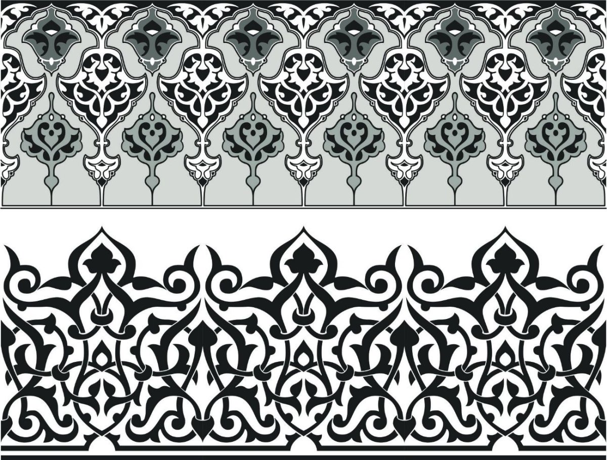 Растительный орнамент бордюр