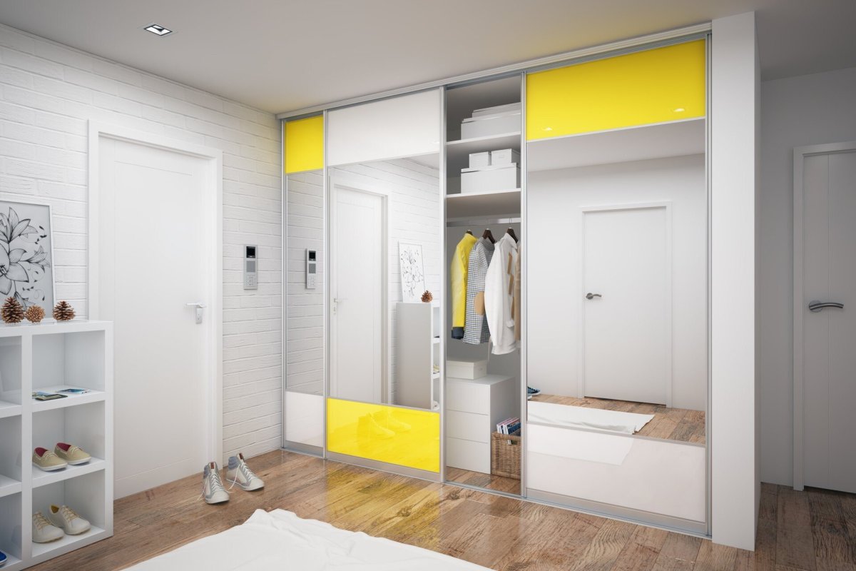 Шкаф купе оранжевый