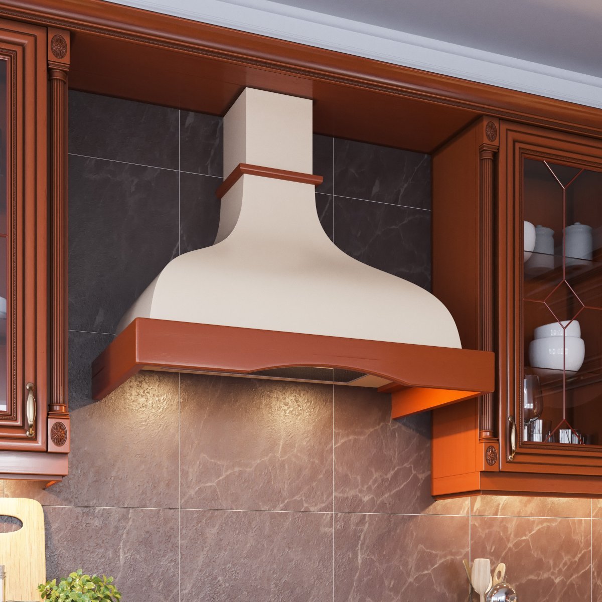 Каминная вытяжка Eleyus solo Country 1000 led SMD 90 N