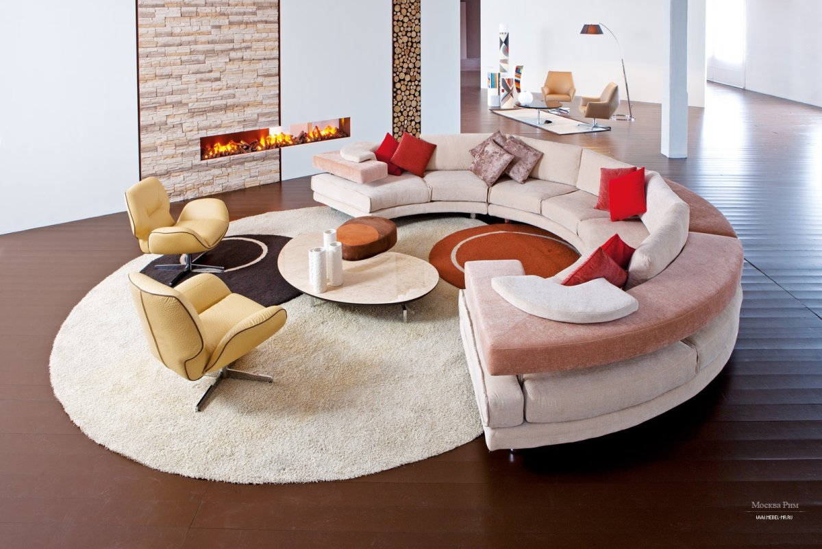 Полукруглый модульный диван Честер