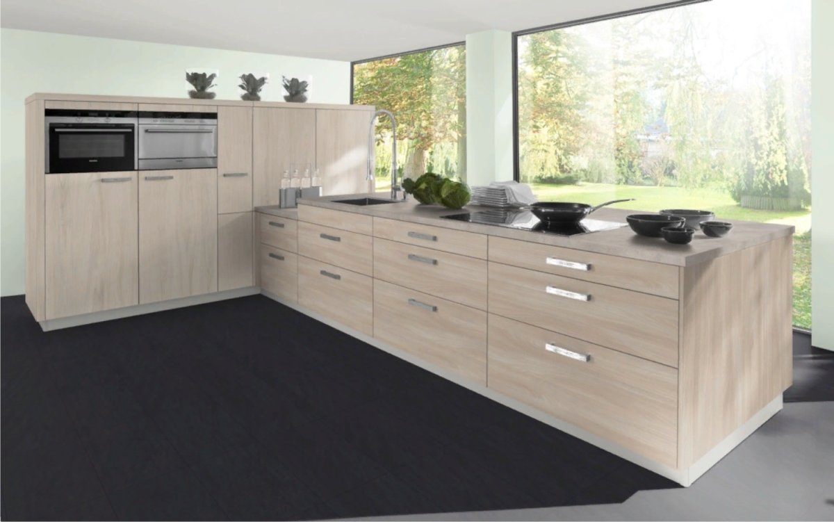 Кухня дуб сонома и капучино