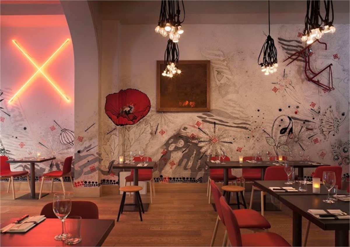Итальянское кафе в Милане интерьер