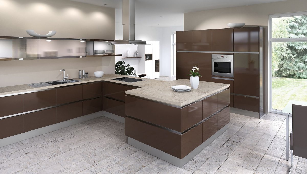 Кухонный гарнитур бронза