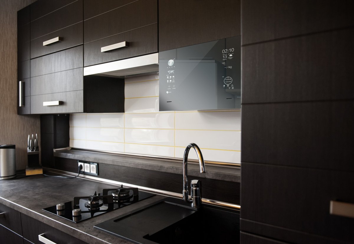 Кухня кофейного цвета