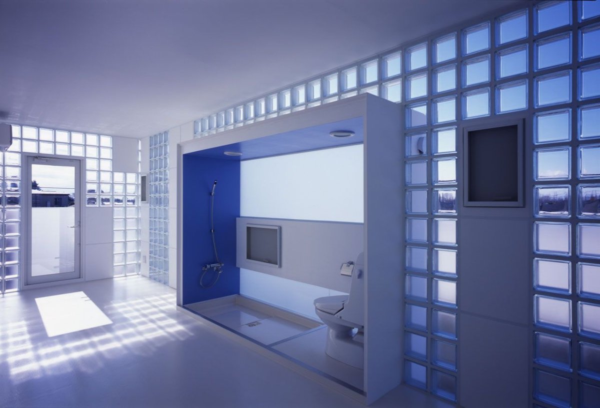 Стеклоблоки в интерьере