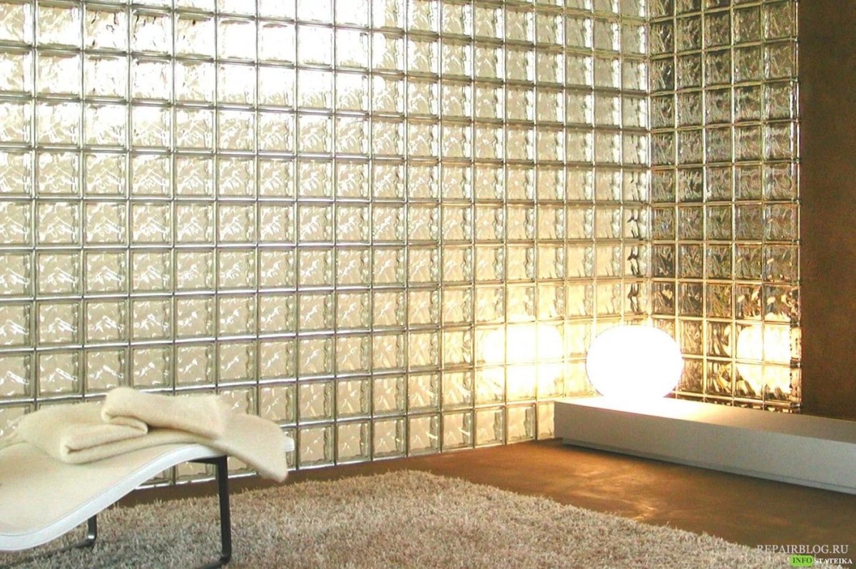 Стеклянные блоки для перегородок