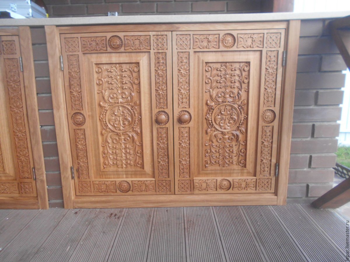 Мебельный фасад резьба Ромашка