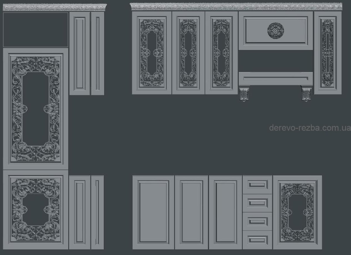 Резной кухонный гарнитур