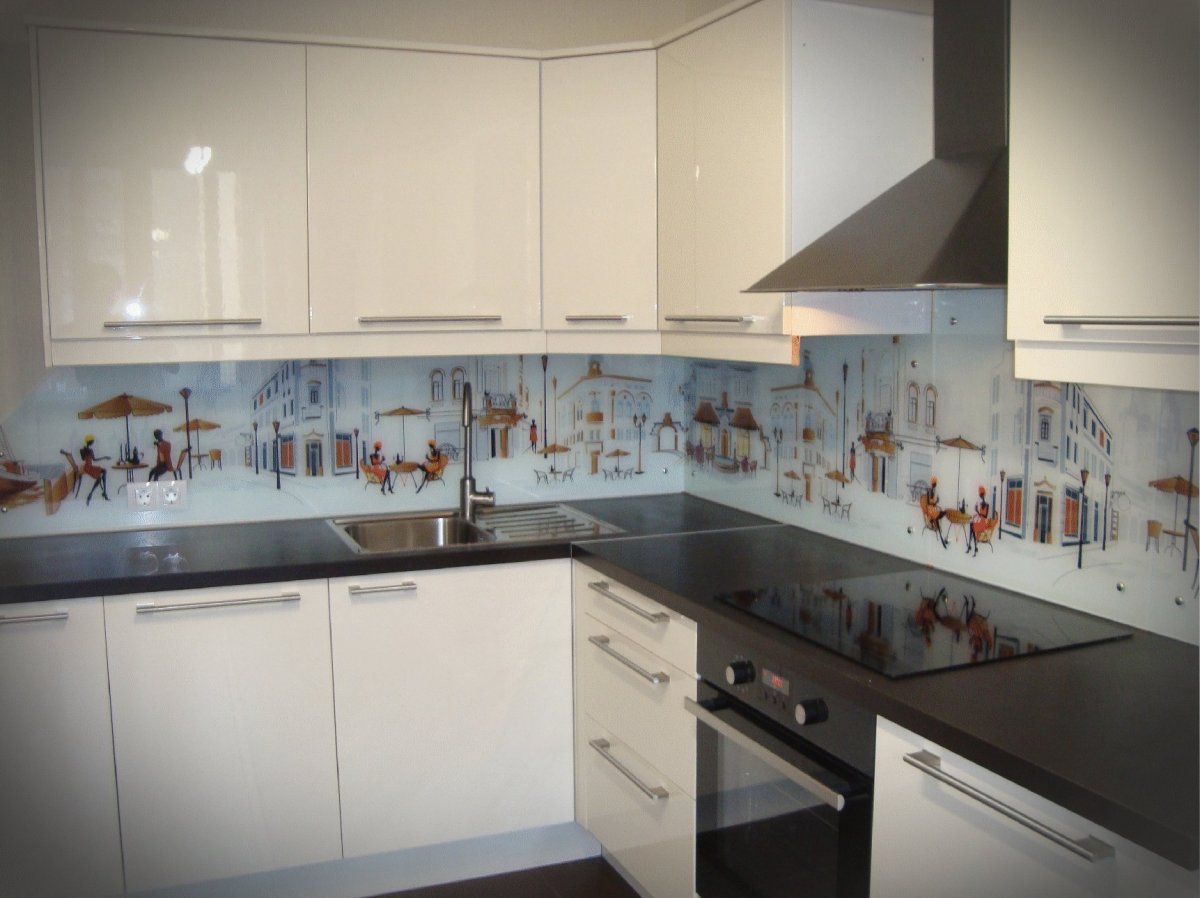 Фартук ПВХ для белой кухни