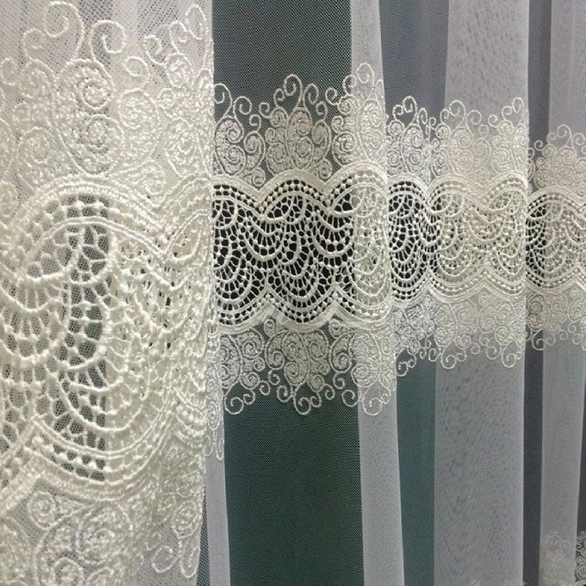 Занавески капроновые белые