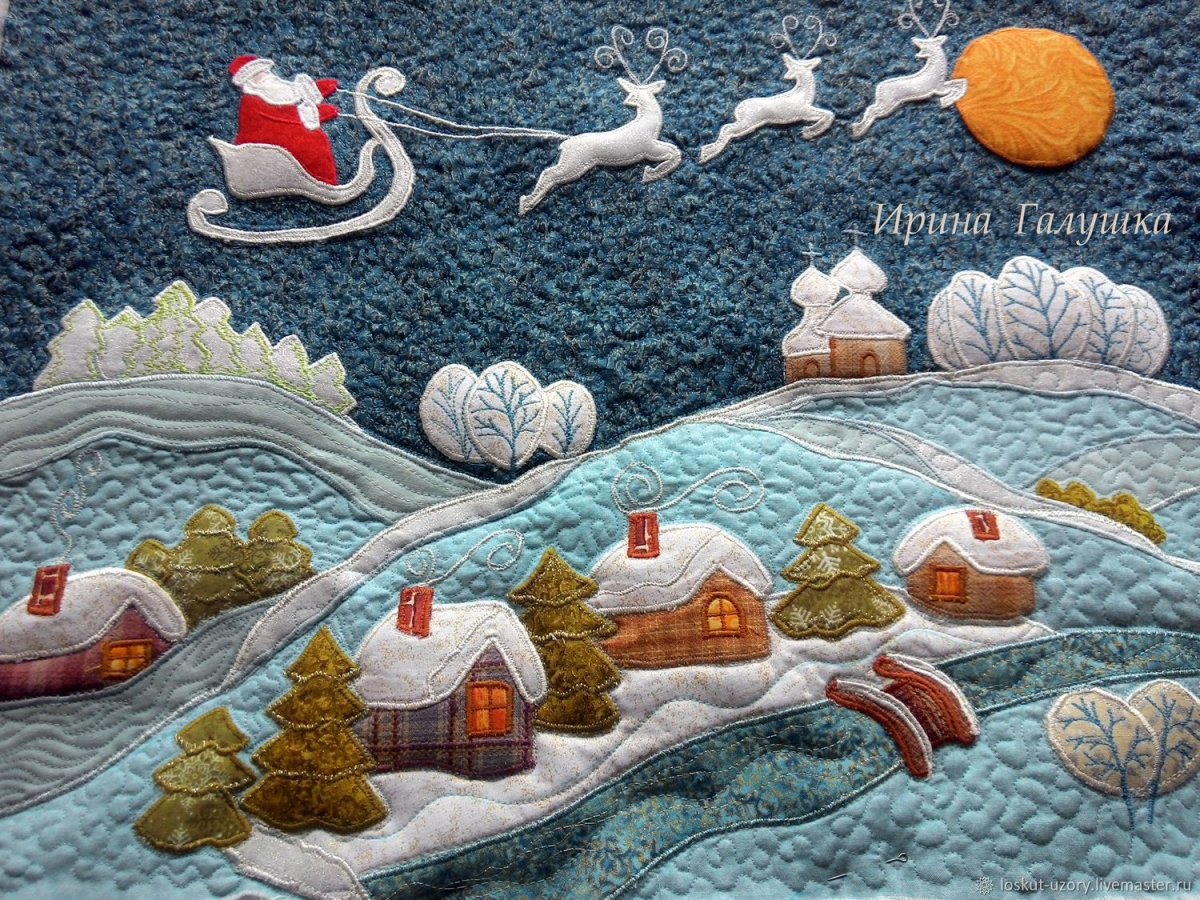 Лоскутное панно в интерьере