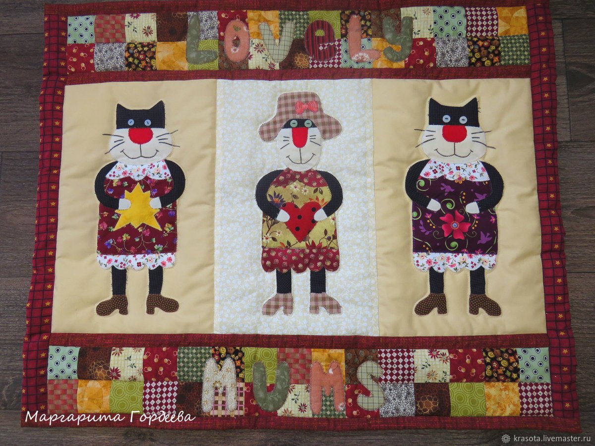 Мастер-класс лоскутное панно с большими принтами