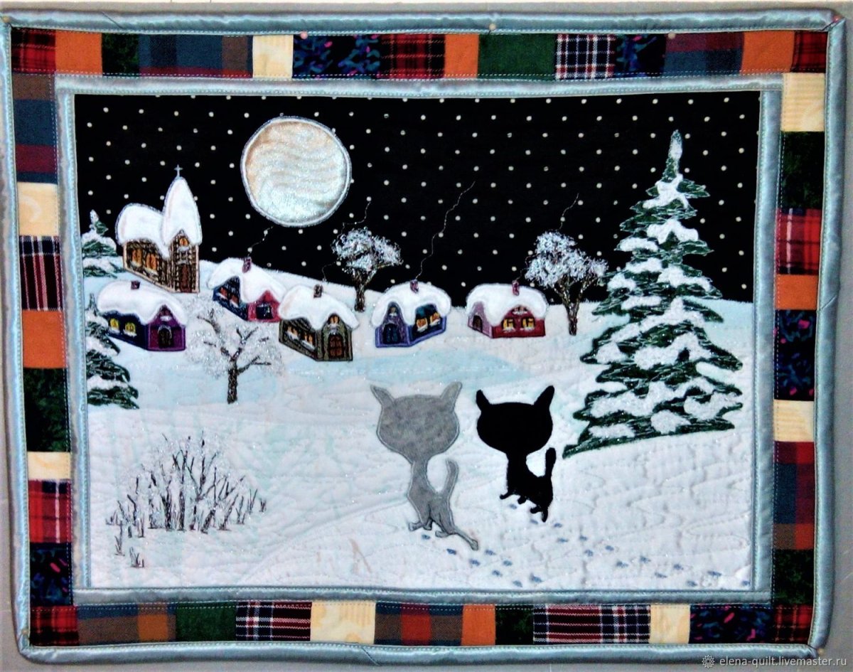 Панно в технике лоскутного шитья