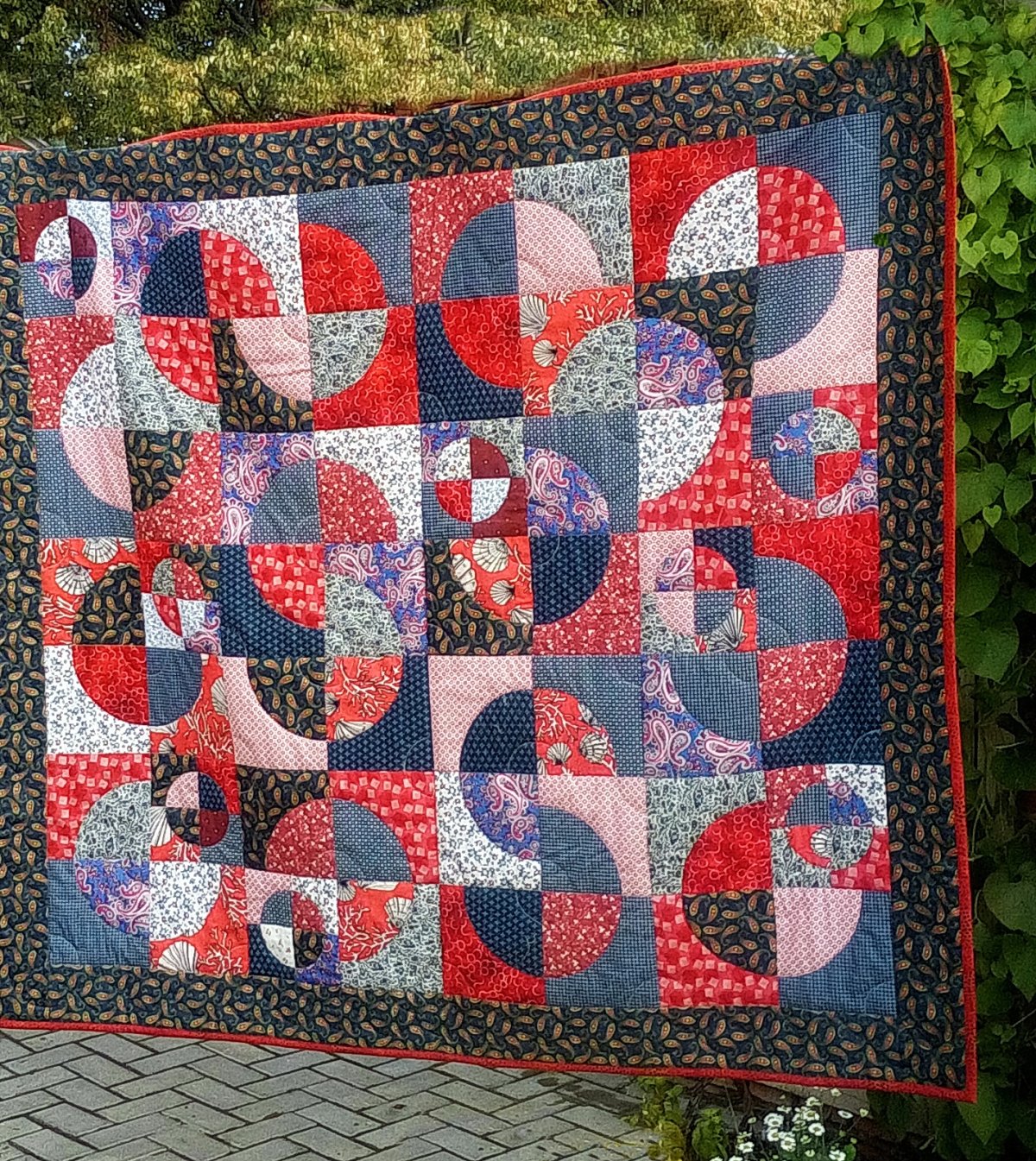 Лоскутный блок кленовый лист