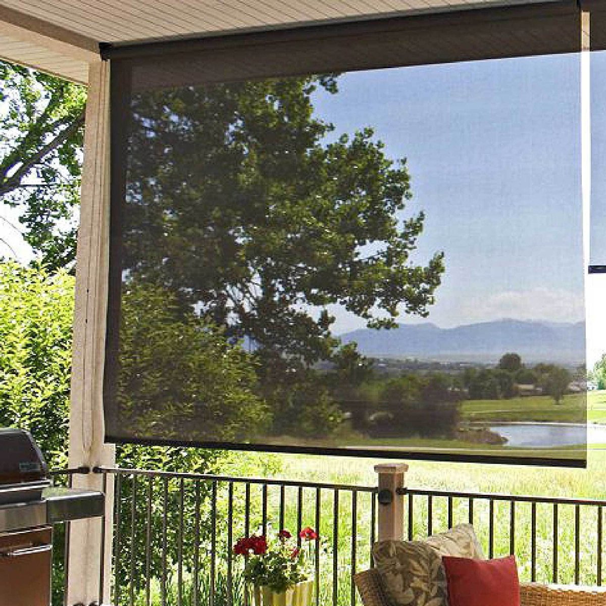 Занавески на застекленной веранде