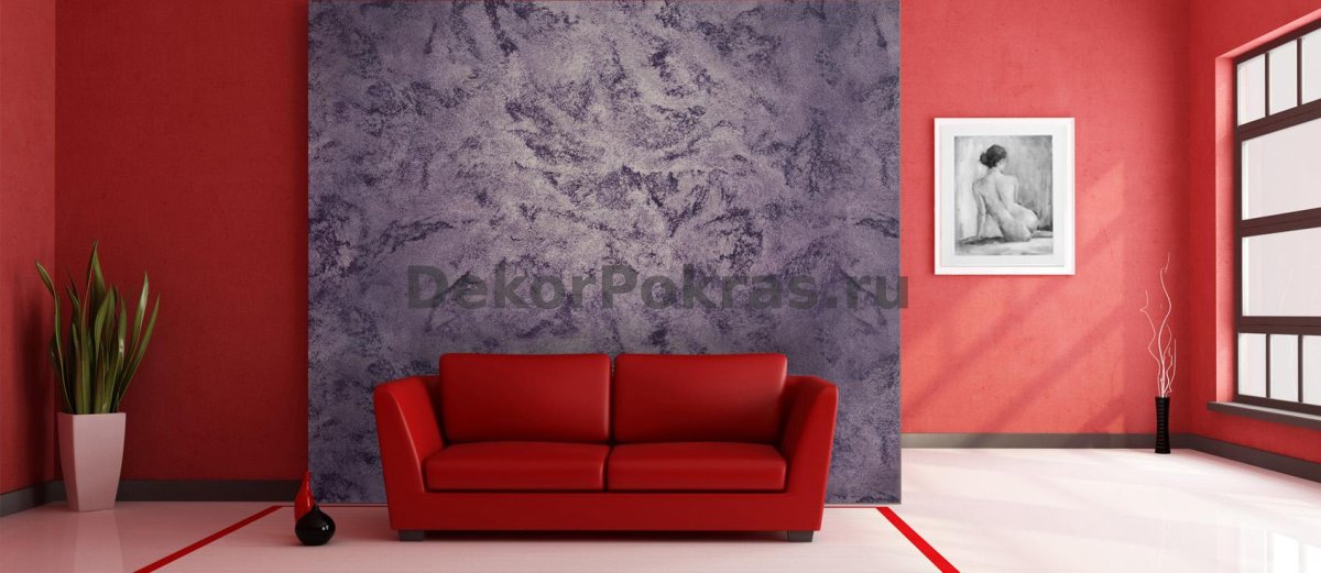 Акриловая краска для стен в интерьере