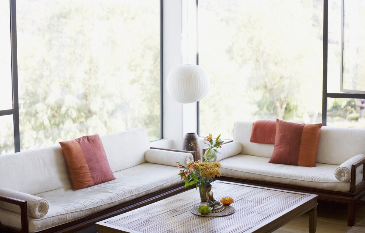 ТВ зона в спальне в современном стиле