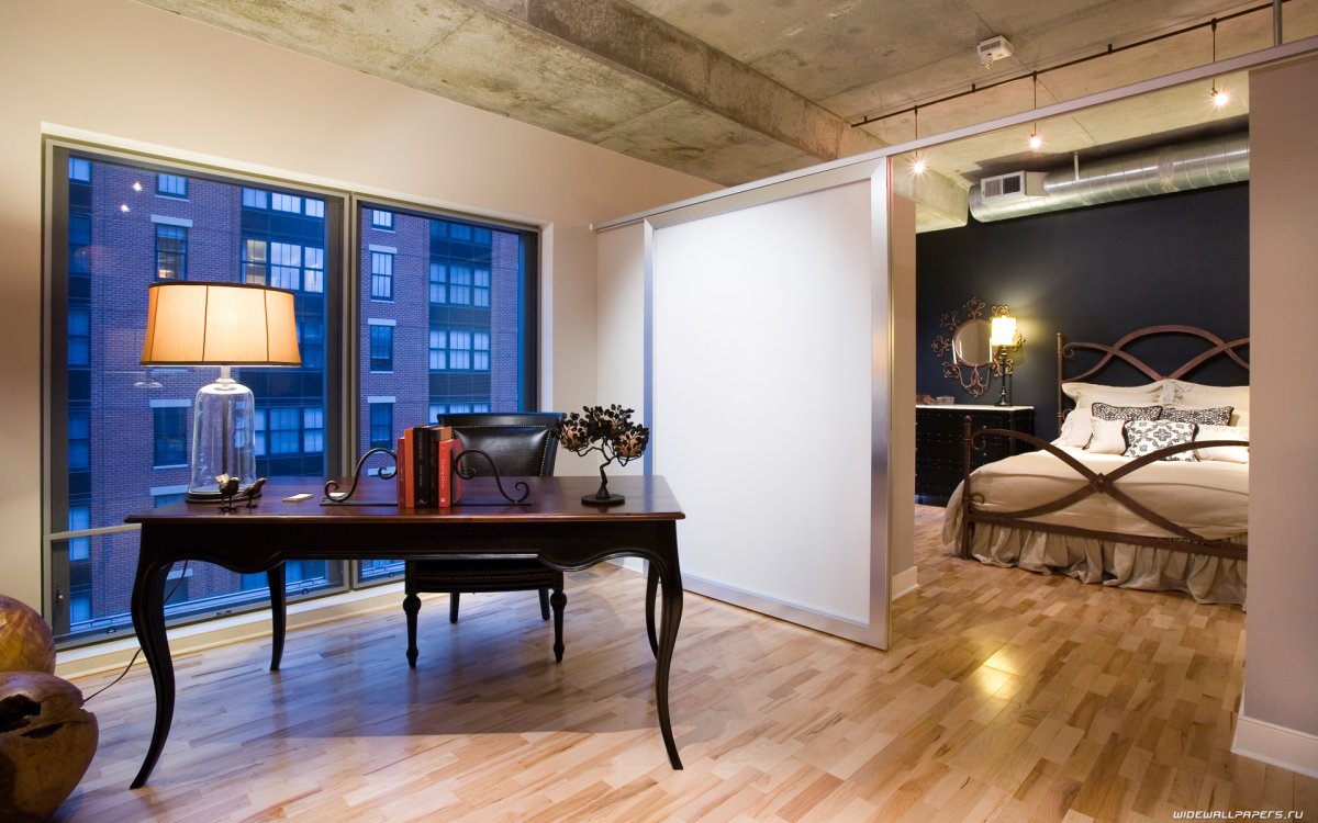 Зал с панорамными окнами