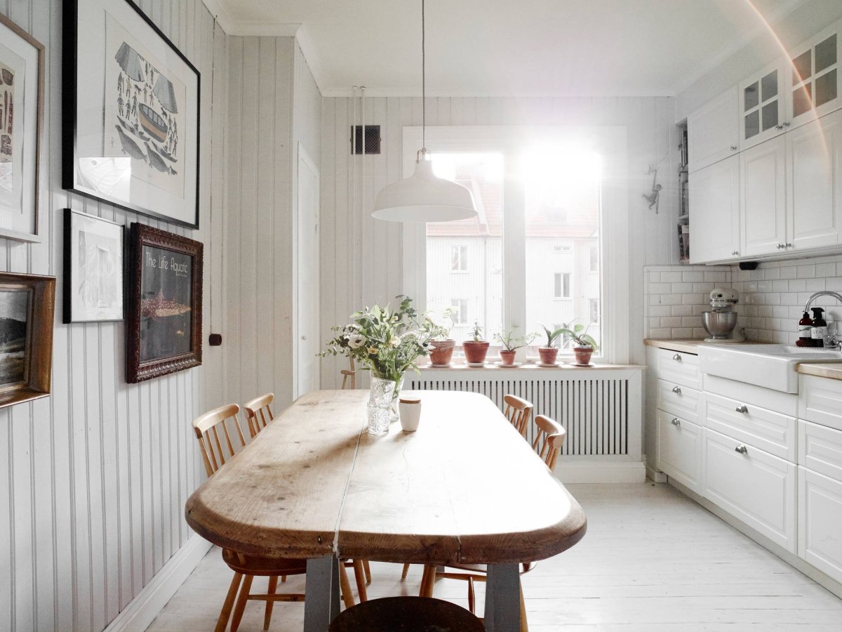 Отделка кухни вагонкой