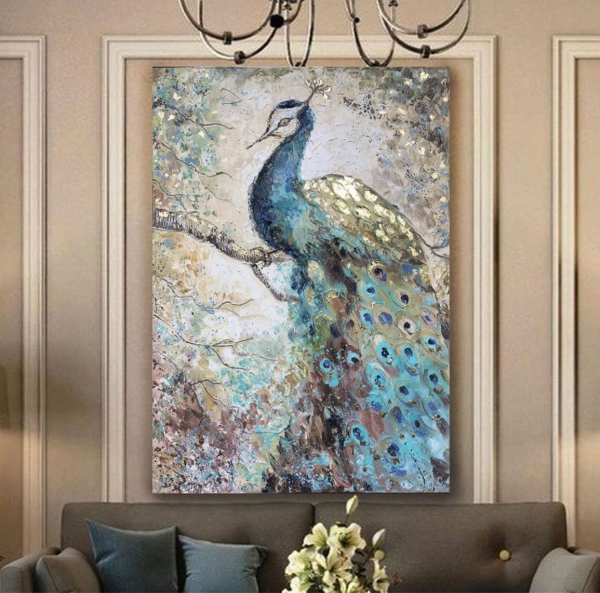 Картины с птицами в интерьере