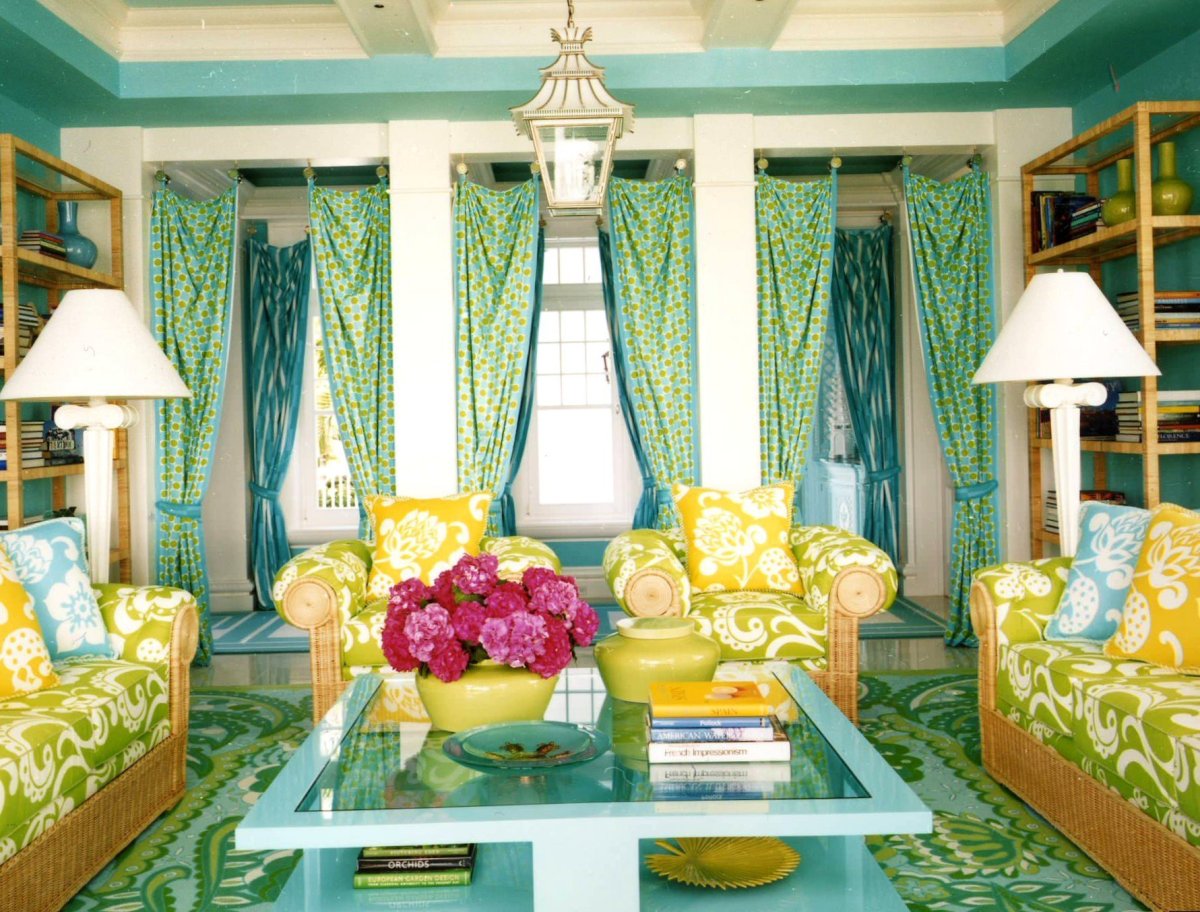 Зеленый цвет в интерьере