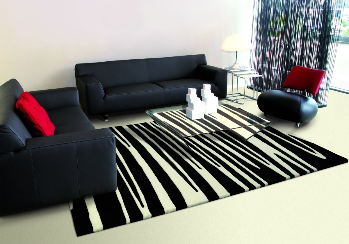 Черный ковер в интерьере