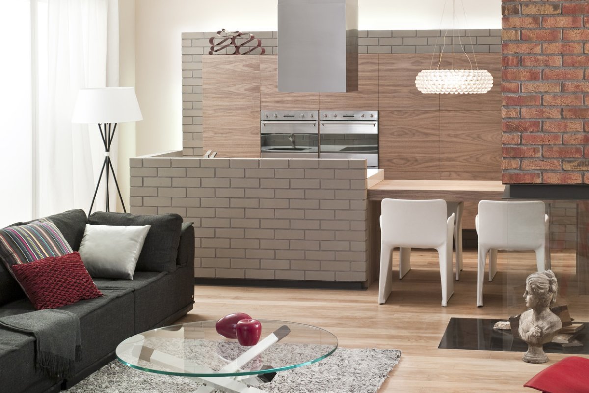 Декоративный кирпич для внутренней отделки кухни