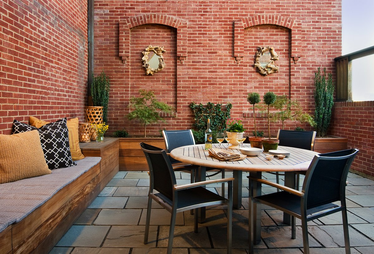 Веранда загородного Скандинавия