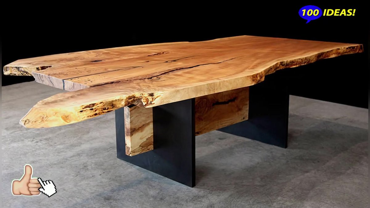 Стол в стиле лофт слэб