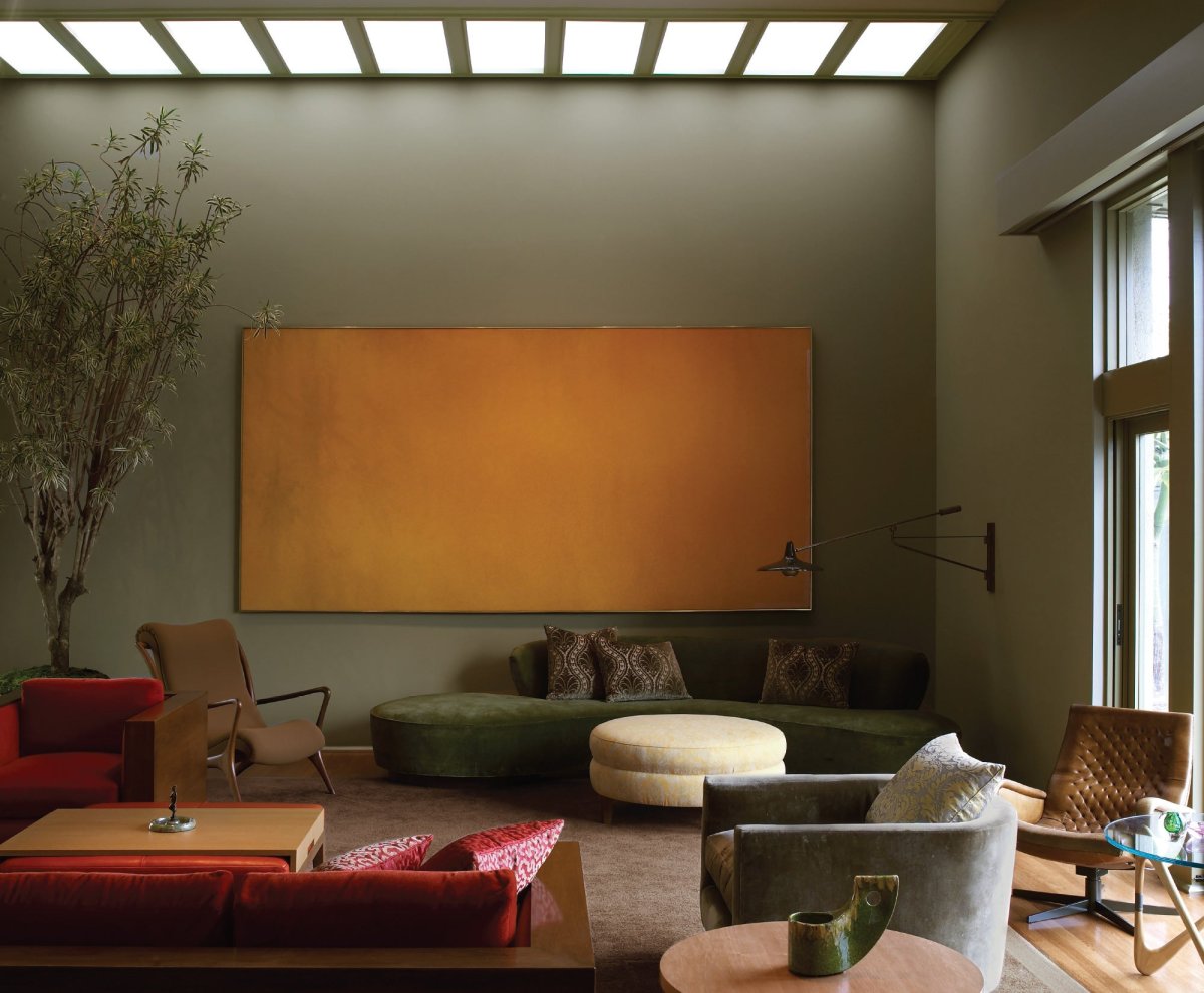 Оранжевые акценты в интерьере