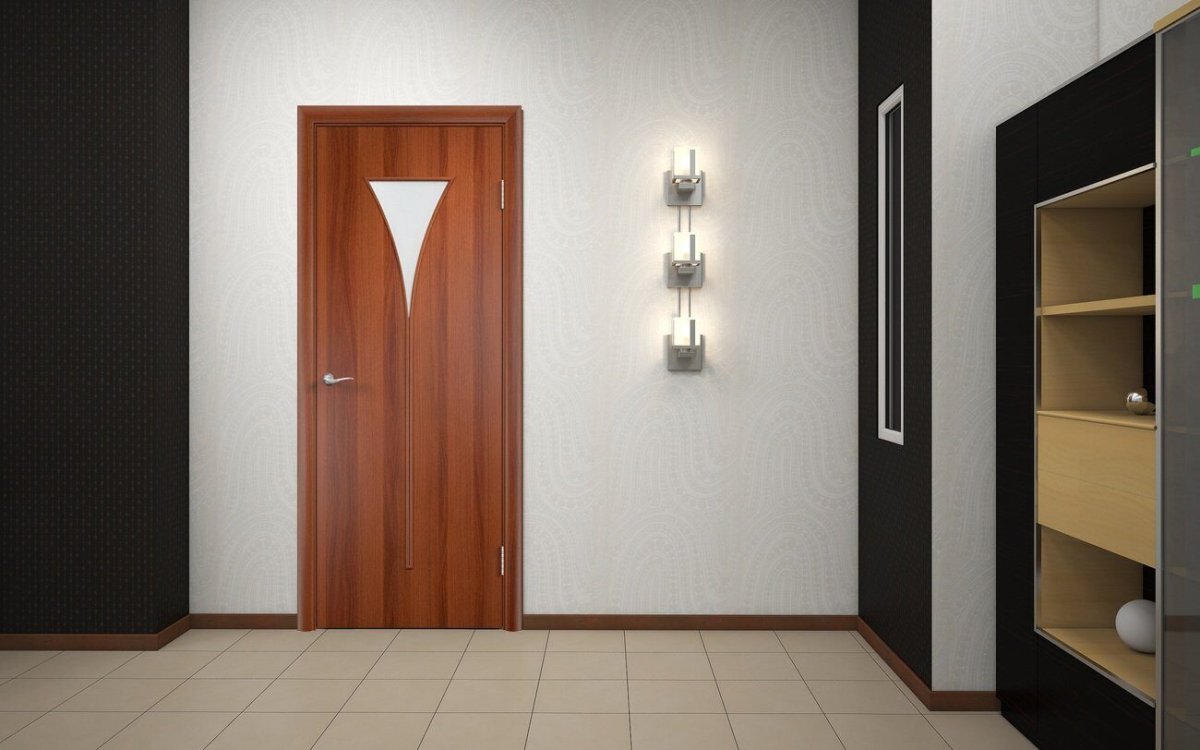 Светлые межкомнатные двери с темным наличником