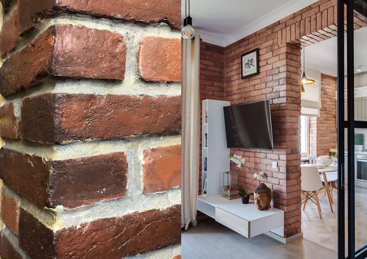 Стиль лофт плитка кирпич