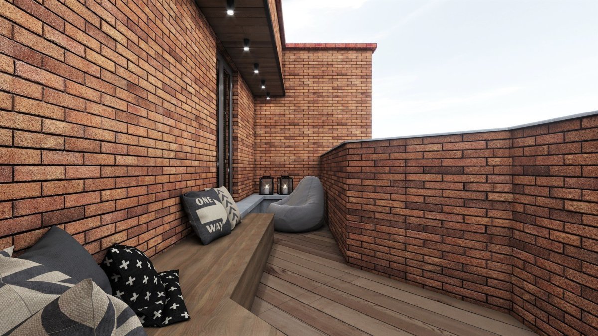 Лофт красный кирпич