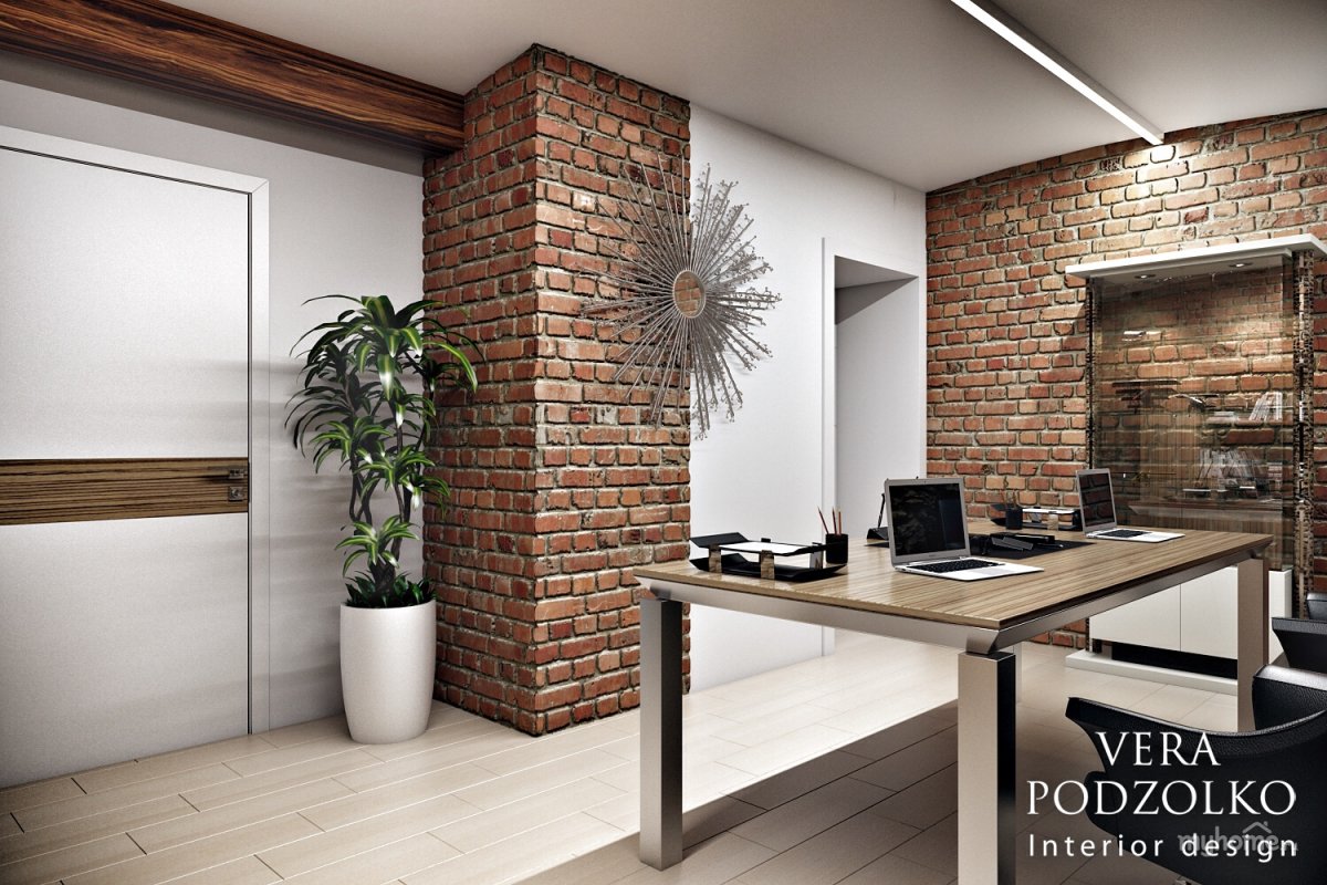 Офис в кирпичном стиле