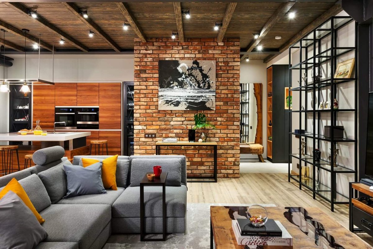 Потолок в стиле лофт