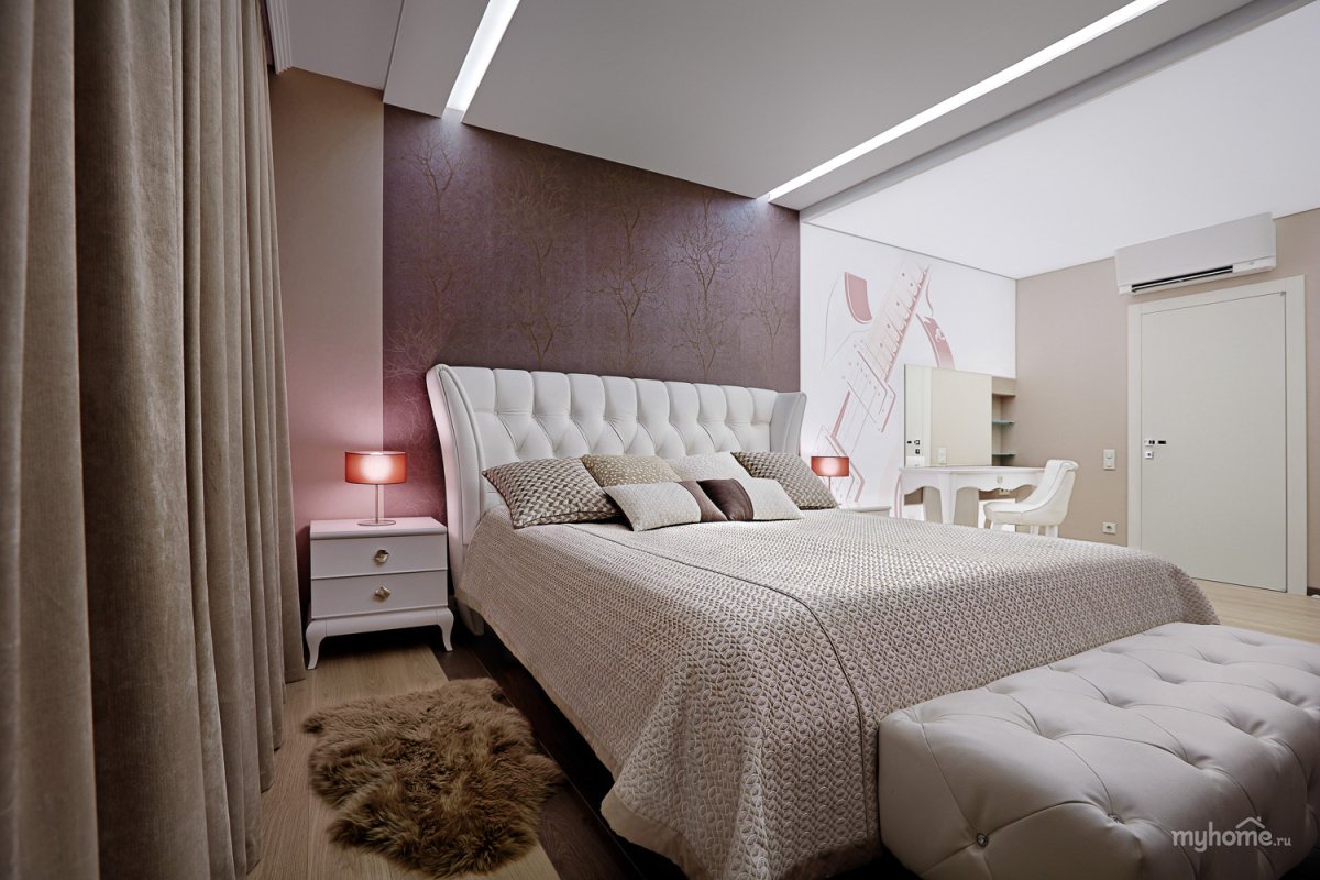 Маленькая спальня с двуспальной кроватью