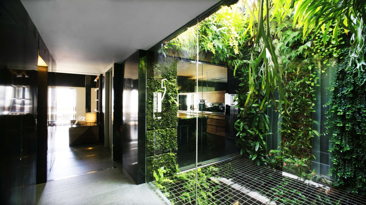 Сингапур вертикальное Озеленение интерьер