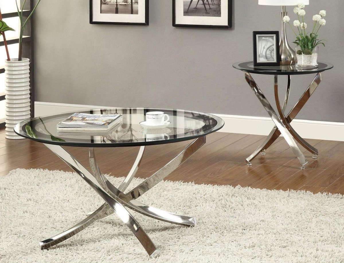 Стеклянный стол в гостиную