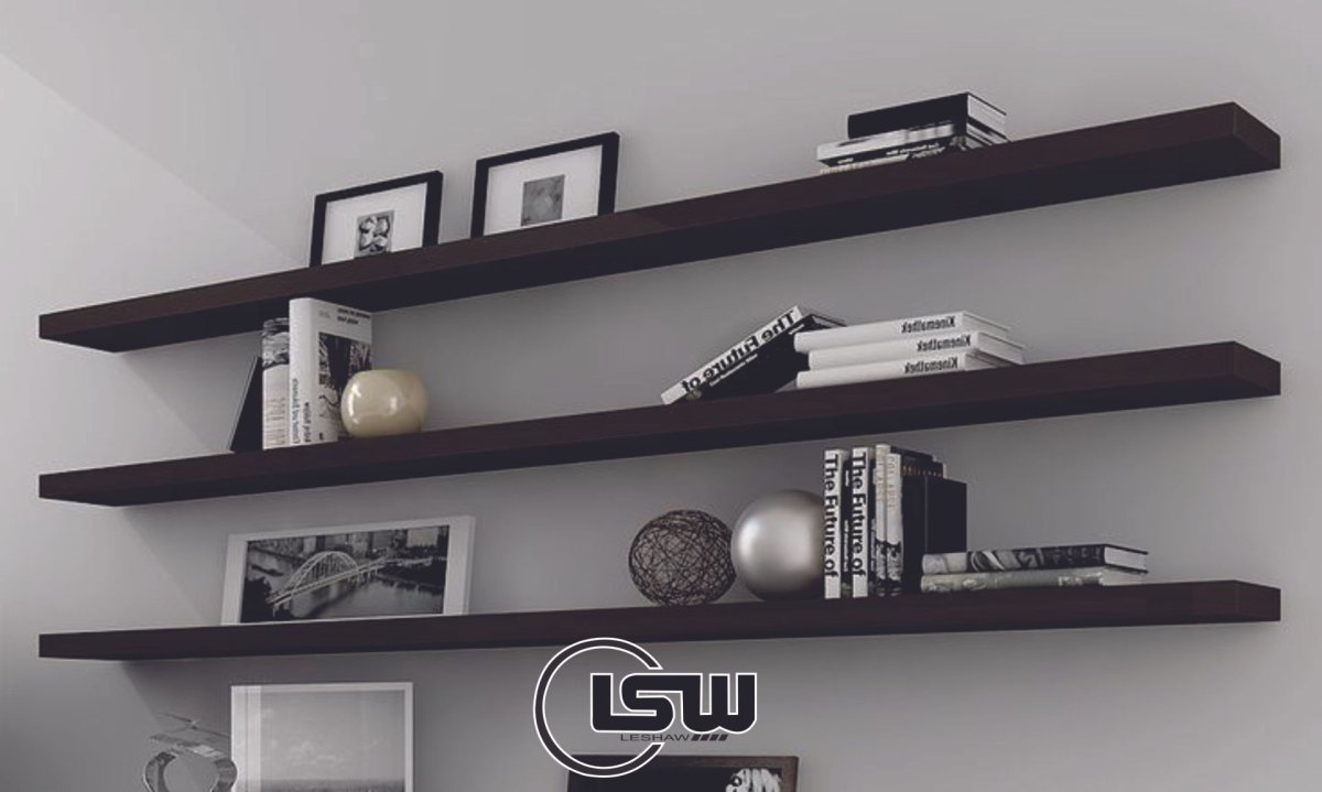 Полка деревянная черная