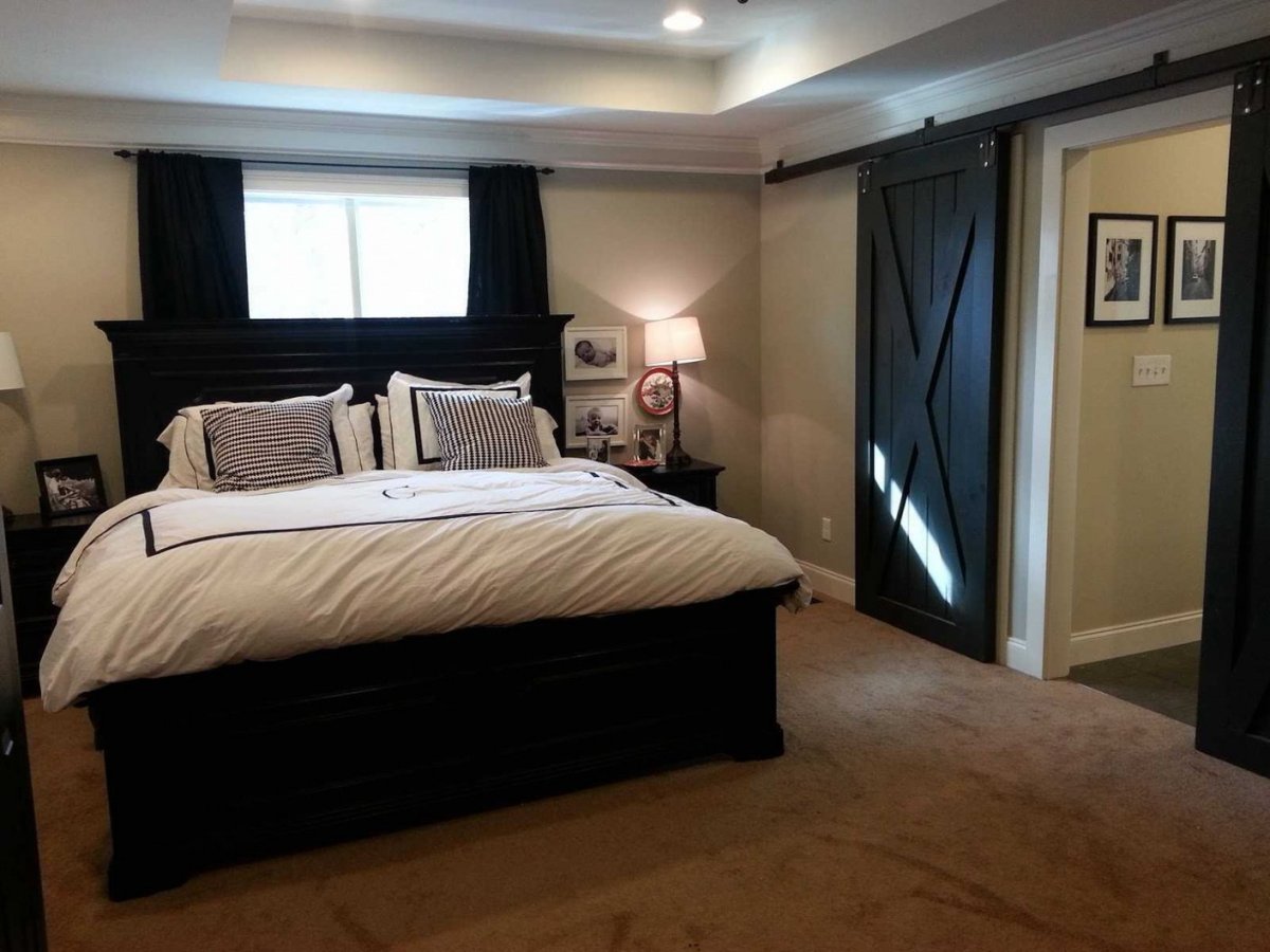 Декор черной спальни