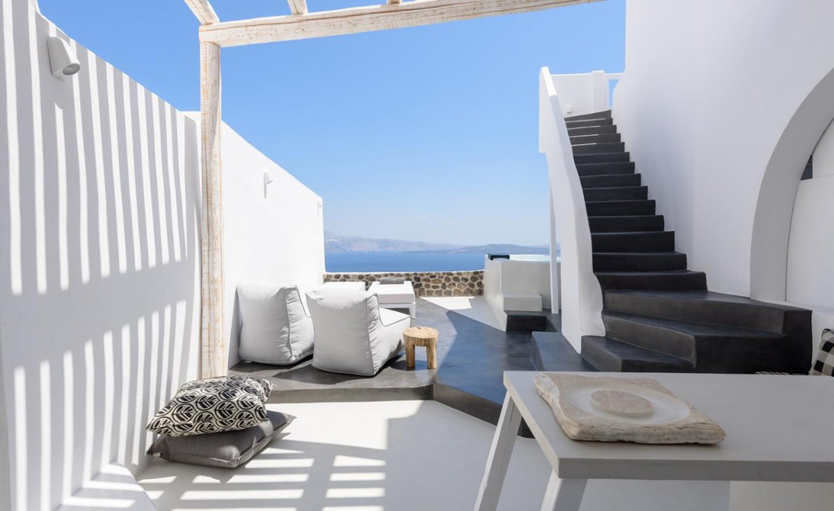 Отель в Санторини интерьер