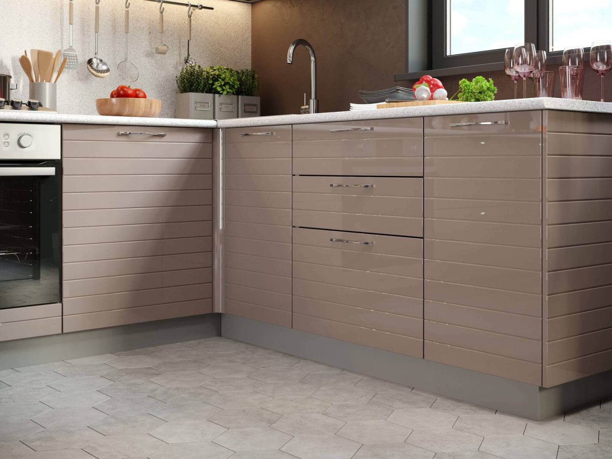 Кухня мокко капучино глянец капучино