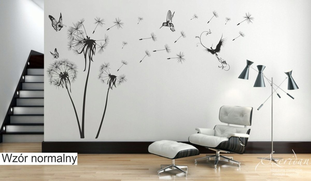 Роспись стен одуванчики