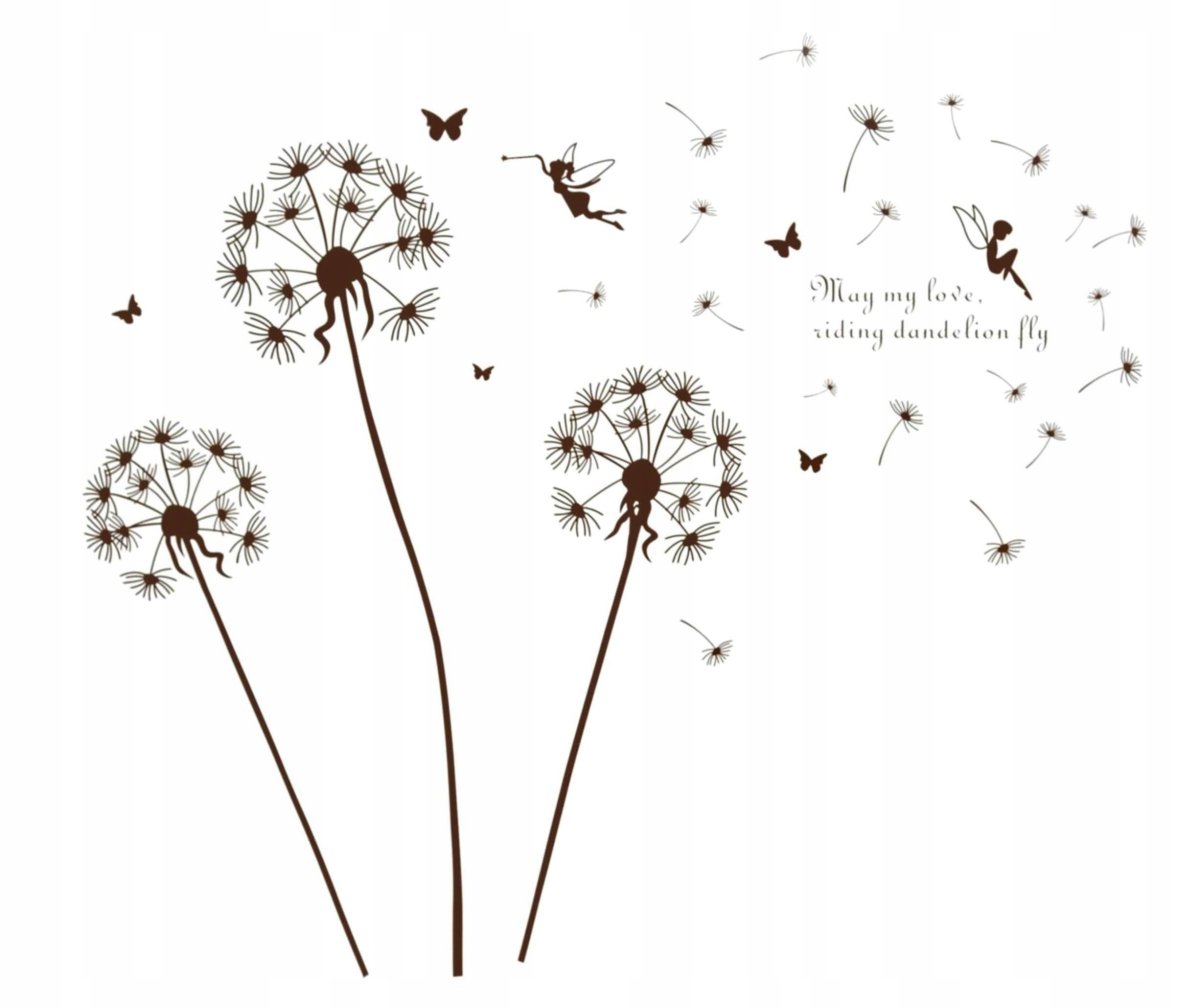 Наклейки на стену одуванчики